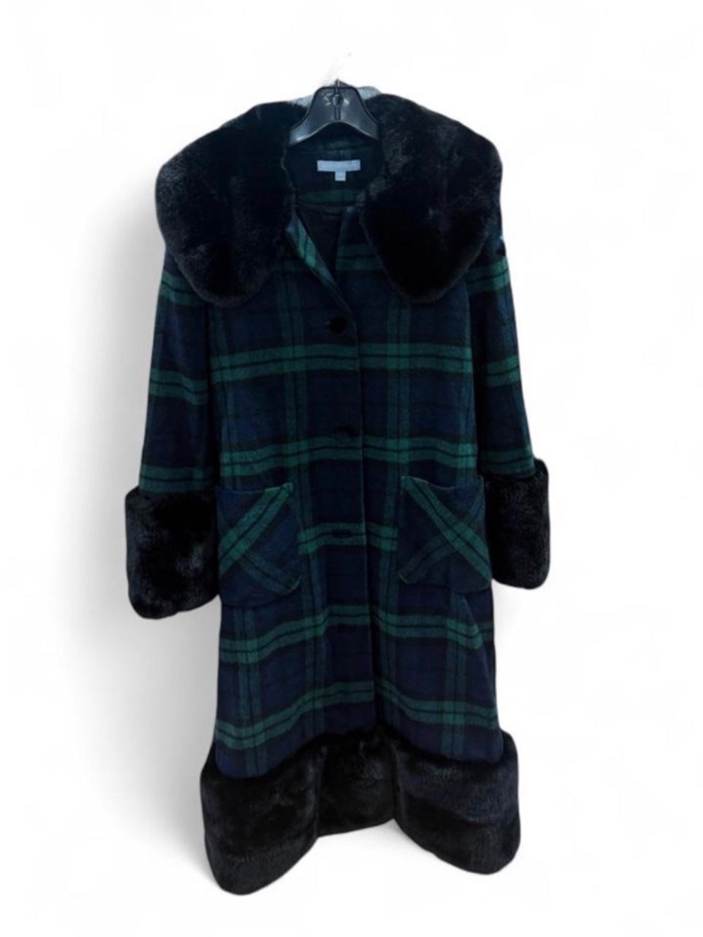 Antonio Melani x Nicola Bathie wool plaid coat